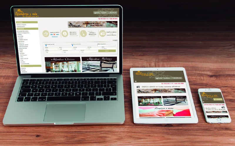 La Tienda Online de alfombras convertida en una Web Responsive