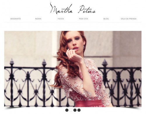 Portal o site de la diseñadora Martha Peters